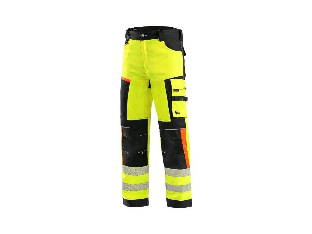 Kalhoty CXS BENSON výstražné, pánské, žluto-černé, vel. 66 - CN-1112-012-160-66