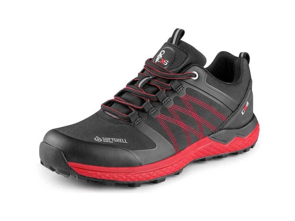 Obuv polobotka softshellová CXS SPORT, černo - červená, vel. 36 - CN-2220-047-805-36