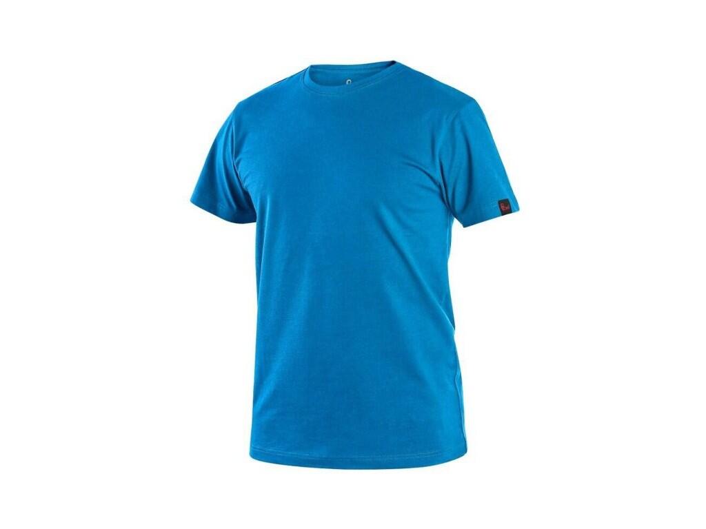 Tričko CXS NOLAN, krátký rukáv, azurově modrá, vel. 3XL - CN-1610-312-416-97