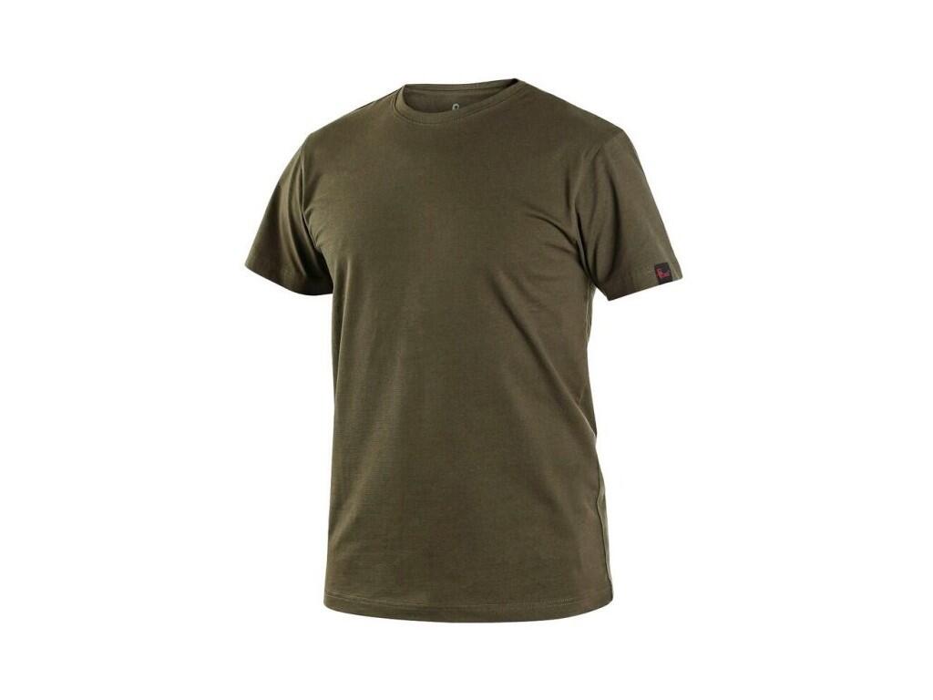 Tričko CXS NOLAN, krátký rukáv, khaki, vel. 3XL - CN-1610-312-518-97
