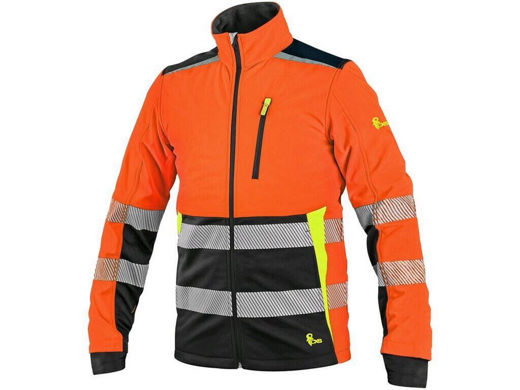 Bunda CXS BENSON, výstražná, softshell, oranžovo - černá, vel. XXL - CN-1117-001-210-96
