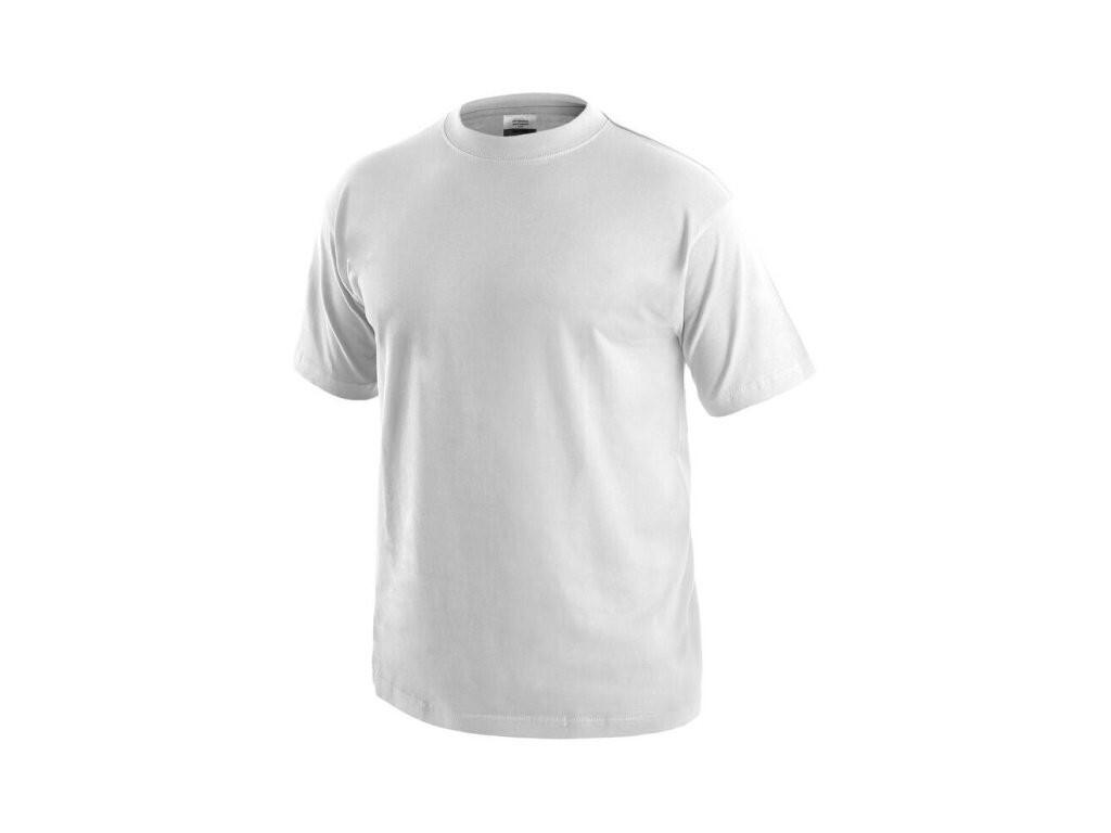Tričko  DANIEL, krátký rukáv, bílé, vel. 5XL - CN-1610-001-100-99
