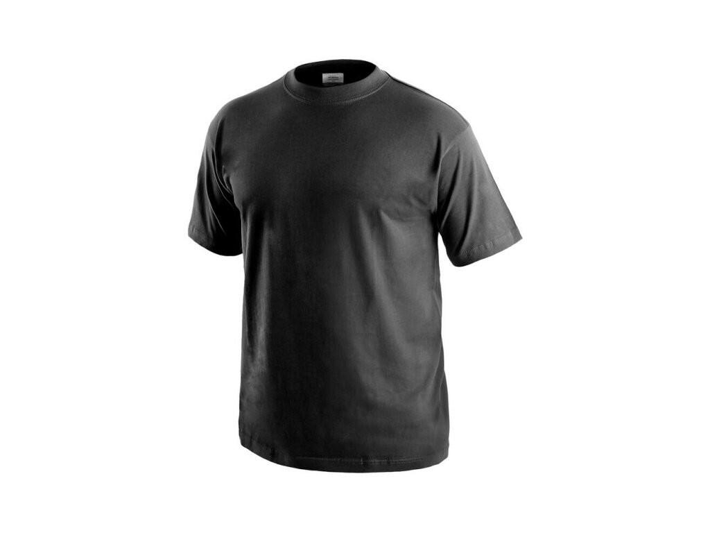 Tričko  DANIEL, krátký rukáv, černé, vel. 4XL - CN-1610-001-800-98
