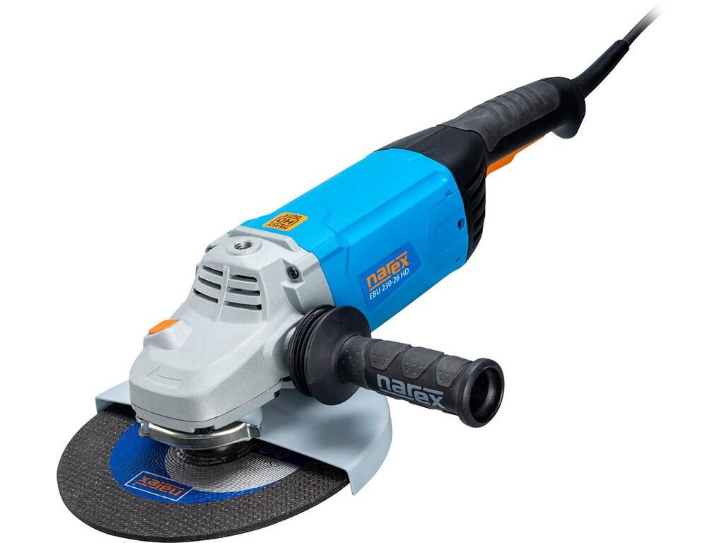 EBU 230-26 HD Úhlová bruska 230mm-2600W, XP+P, SOFTSTART, RESTART, AV+Softgrip, kabel 4m, 6kg NAREX - 65405900