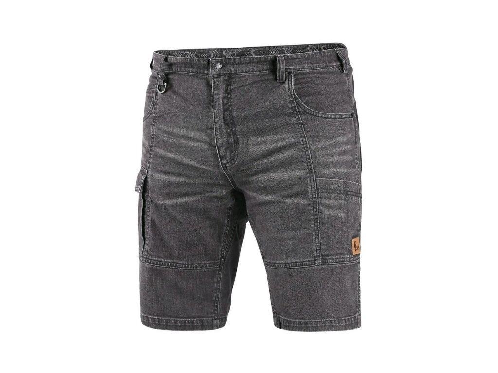 Kraťasy jeans CXS MURET, pánské, šedo-černá, vel. 62 b1/10 - CN-1450-040-710-62