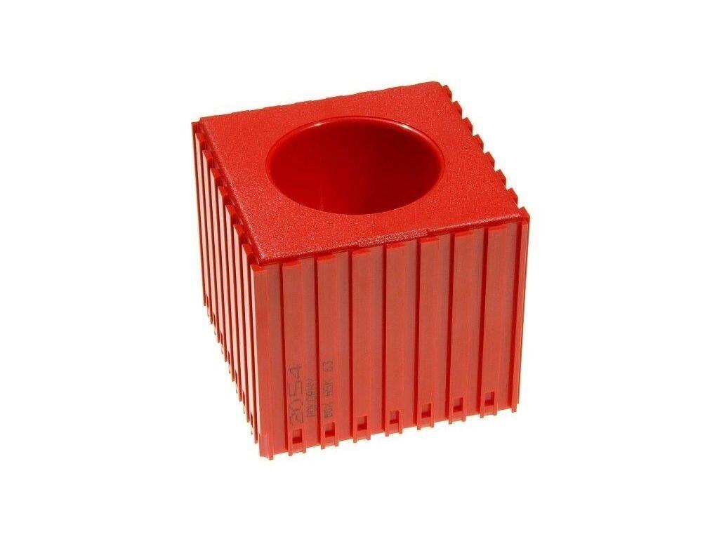 Plastové lůžko pro CNC nástroje se stopkou HSK 63 červené - PD-2054-CV