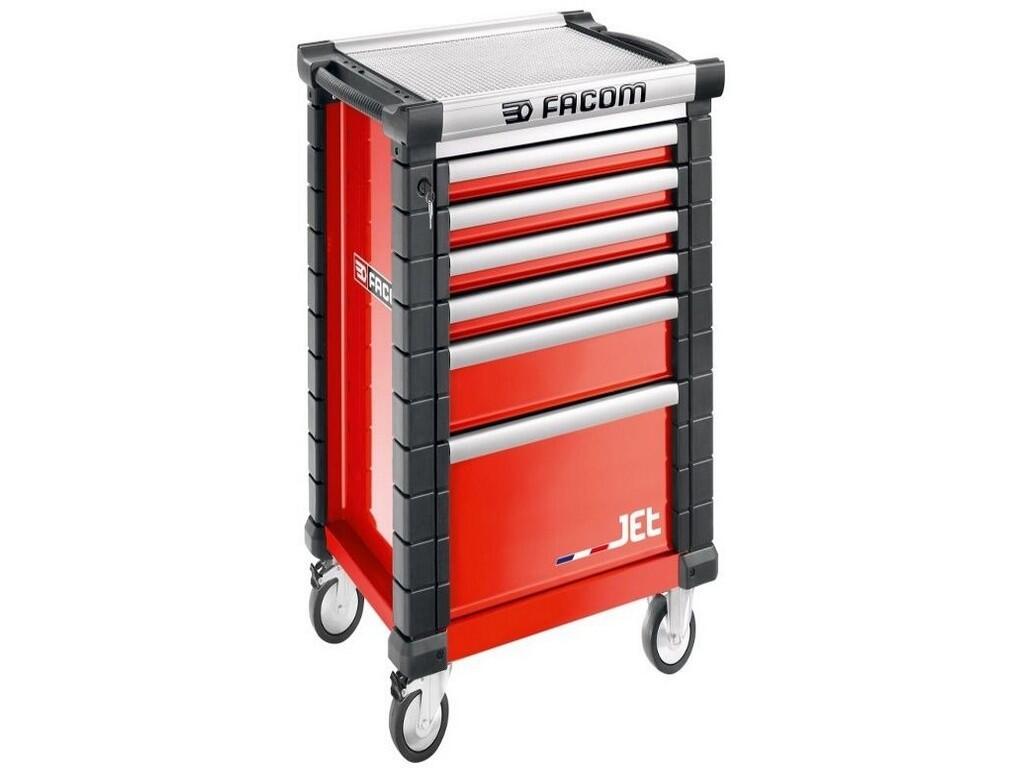6ZÁSUV. 3MOD. MONTÁŽNÍ VOZÍK JET ČERVENÝ - FC-JET.6M3A