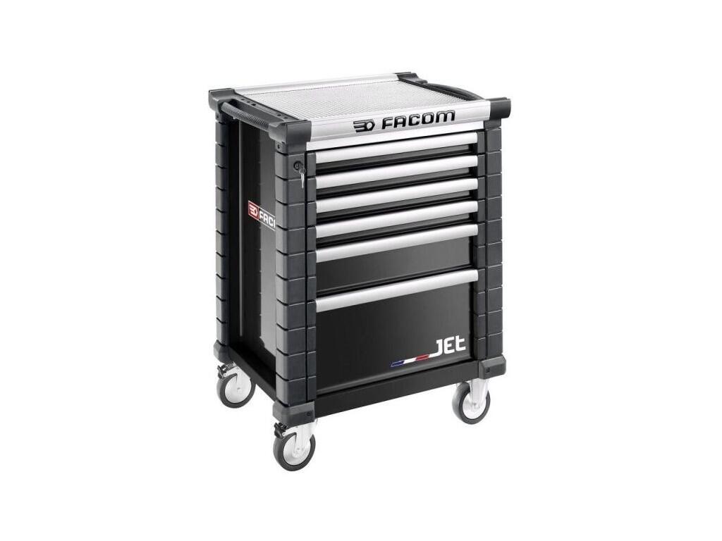 6ZÁSUV. 3MOD. MONTÁŽNÍ VOZÍK JET ČERNÝ - FC-JET.6NM3A