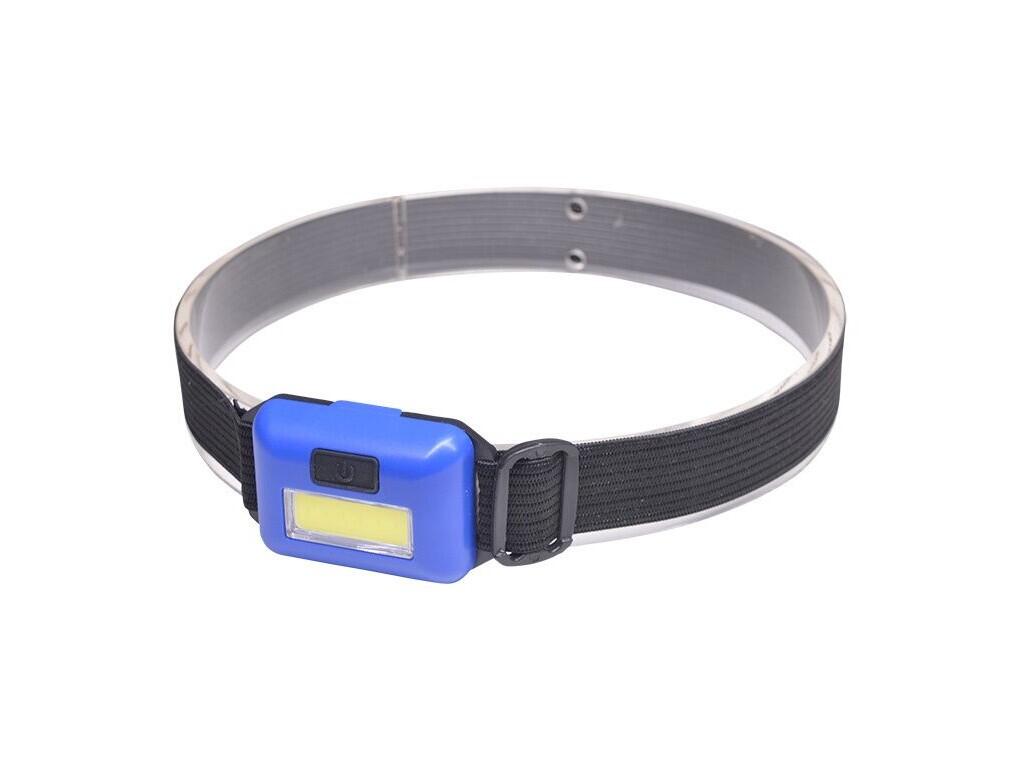 Čelová LED COB svítilna, 3W, modrá b100 - SH-WH26