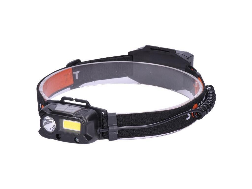 LED čelová nabíjecí svítilna, 3W + COB,150 + 60lm, Li-ion b72 - SH-WN30