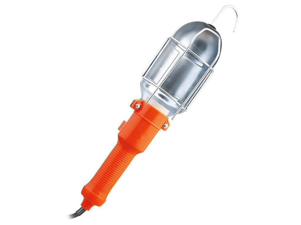 Montážní lampa, E27, AC 230V, 5m, oranžová s kovovou mřížkou b10 - SH-WM18
