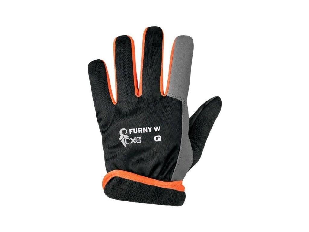 Rukavice CXS FURNY W, černo-oranžová, vel. 9 b1/1 - CN-3700-096-803-09