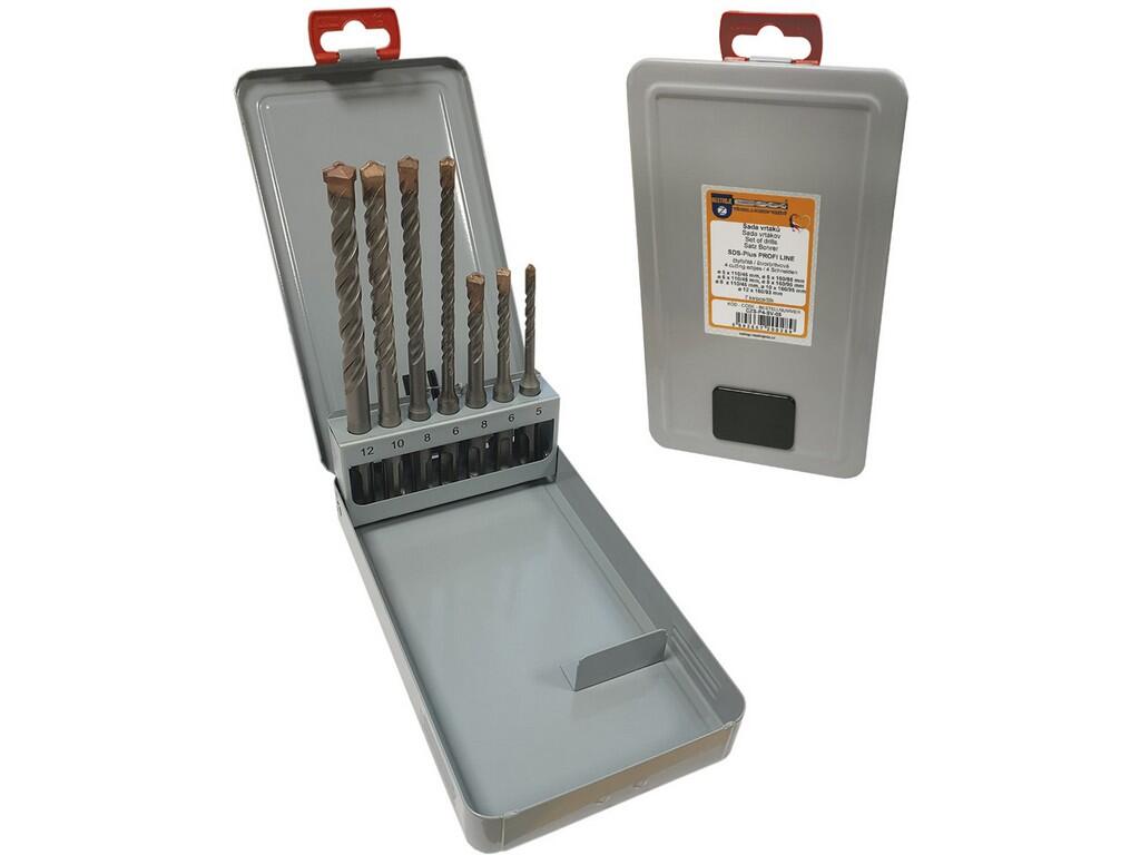 Sada vrtáků SDS+ 7dílná 2b. 5,6,8x110/45 a 6,8,10,12x160/95 - CZS-P2-SV-05
