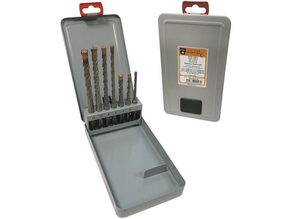 Sada vrtáků SDS+ 7dílná 4b. 5,6,8x110/45 a 6,8,10,12x160/95 - CZS-P4-SV-05