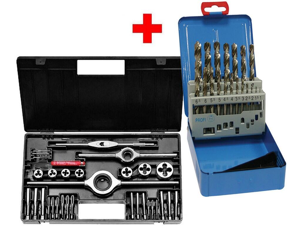 Sada závitníků M1-II HSS + sada vrtáků 338RN 19K - SVSZ003
