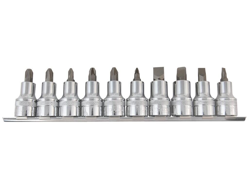 1/2" Sada hlavic zástrčných na liště - SL 5,5-8-10-12 PH 2-3-4 PZ 2-3-4 - 4CZ-126-L05