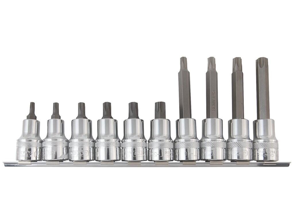 1/2" Sada hlavic zástrčných na liště - TRX 25-30-40-50-55 TRX prodloužené 40-45-50-55 - 4CZ-126-L06