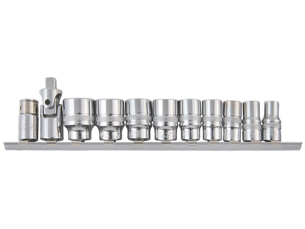 3/8" Sada hlavic na liště - 4CZech ONE 8-10-12-13-14-16-17-18-19mm + kardan + adaptér na bity 1/4" - 4CZ-386-L01