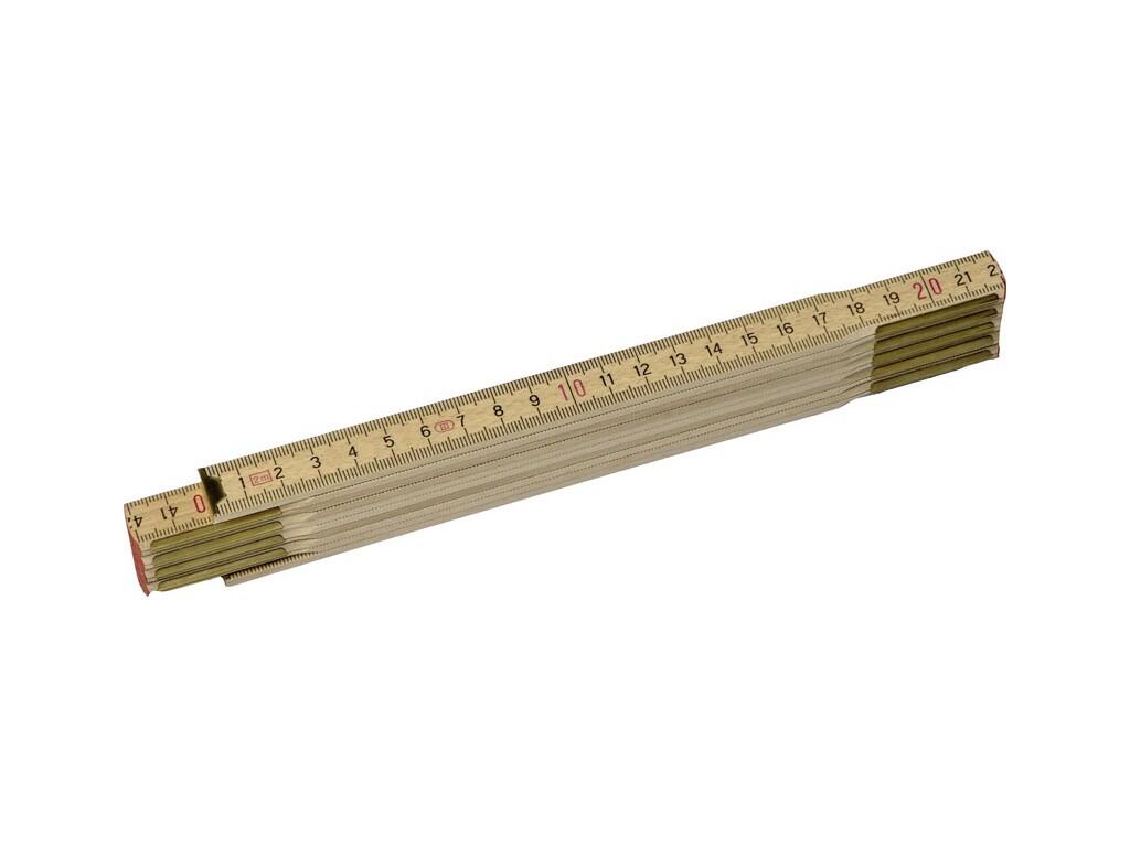 Dřevěný skládací metr přírodní 2m - ST-0-35-455