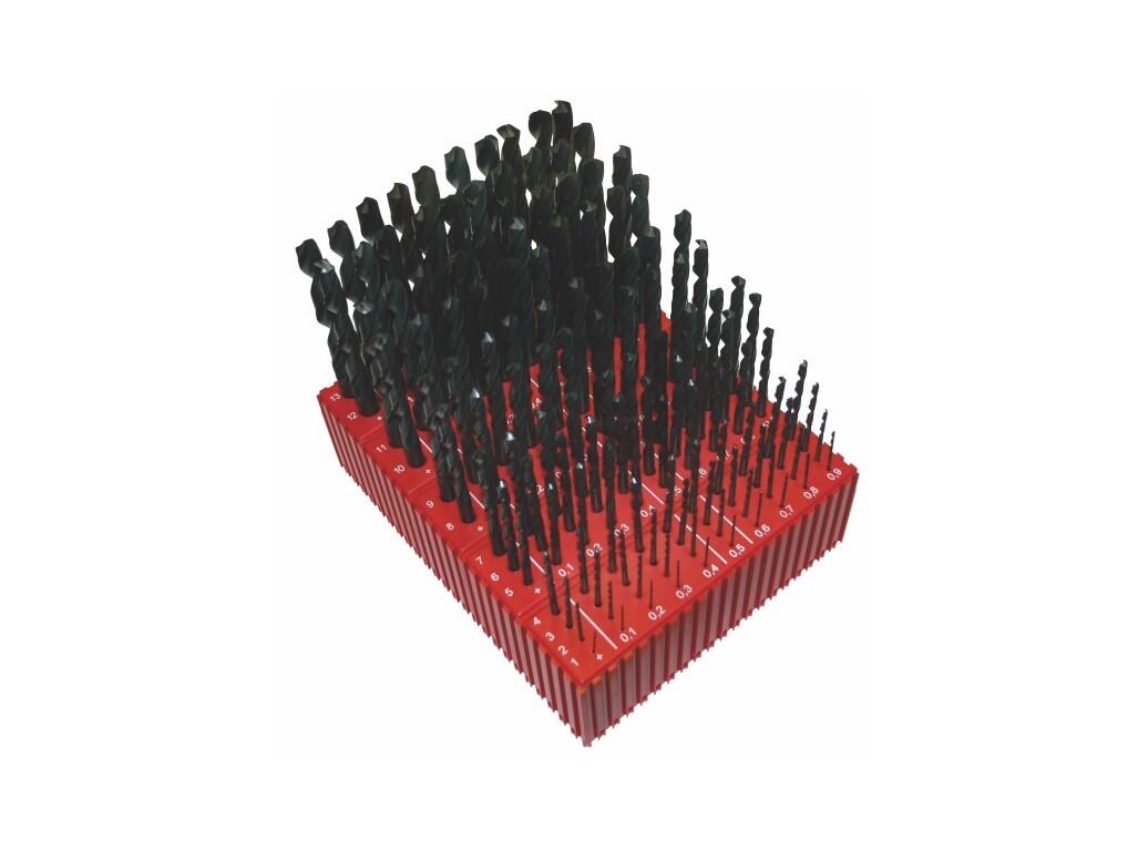 Sada vrtáků 130 dílů MODUL 1,00-13,90x0,1mm ČSN 221121RNHSS Pasivované, plastový stojánek - SV1121RNHSS-130P
