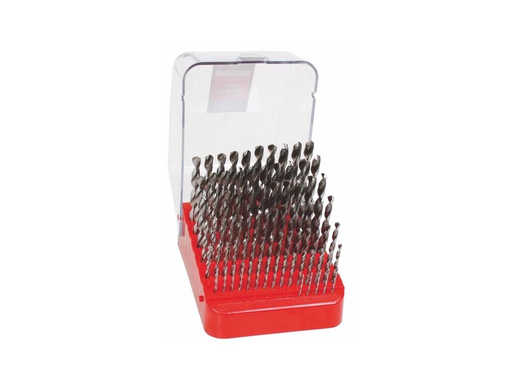 Sada vrtáků 91-dílná, 1,00-10,00x0,1mm S338RCZ001HSS, stojánek plastový s víkem - SV338RCZ001HSS-91PP