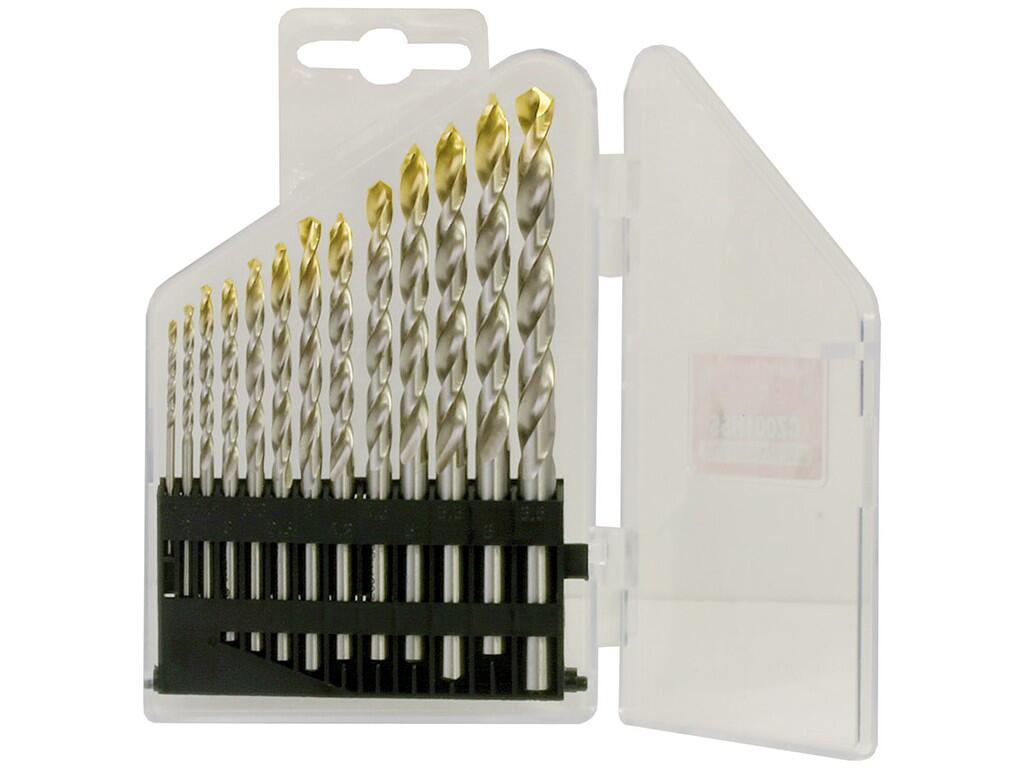 Sada vrtáků 13 dílná, 1,50-6,50x0,5mm+3,3+4,2 S338RCZ001HSSAX TiN - SV338RCZ001HSSTIN-13P