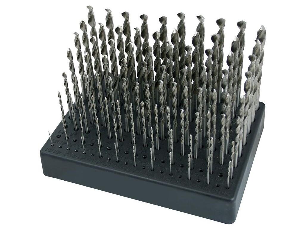 Sada vrtáků 91-dílná 1,00-10,00x0,1mm DIN 338RNHSSCo Lesklá, stojánek plastový - SV338RNHSSCO5-91P