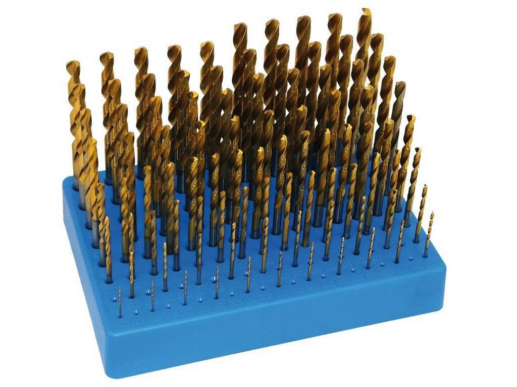 Sada vrtáků 91-dílná 1,00-10,00x0,1mm DIN 338RTiHSSCoTiN Lesklá, stojánek plastový - SV338RTIHSSCO5TIN-91P