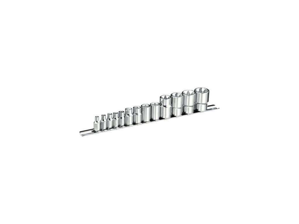 13dílná sada hlavic TORX nástrčných 1/4" - 3/8'' - 1/2" na liště - TNE034801