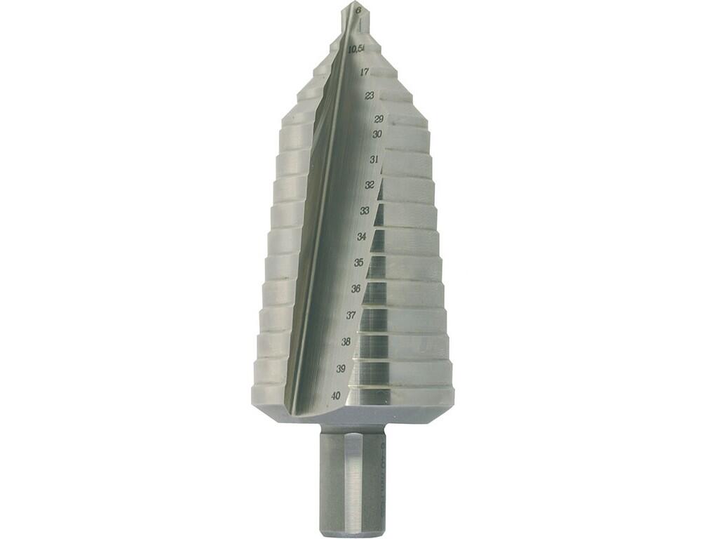 Vrták stupňovitý HSS 6-40mm/16st. 6-11-17-23-29-30-31-32-33-34-35-36-37-38-39-40 stopka 13mm - VS13HSS