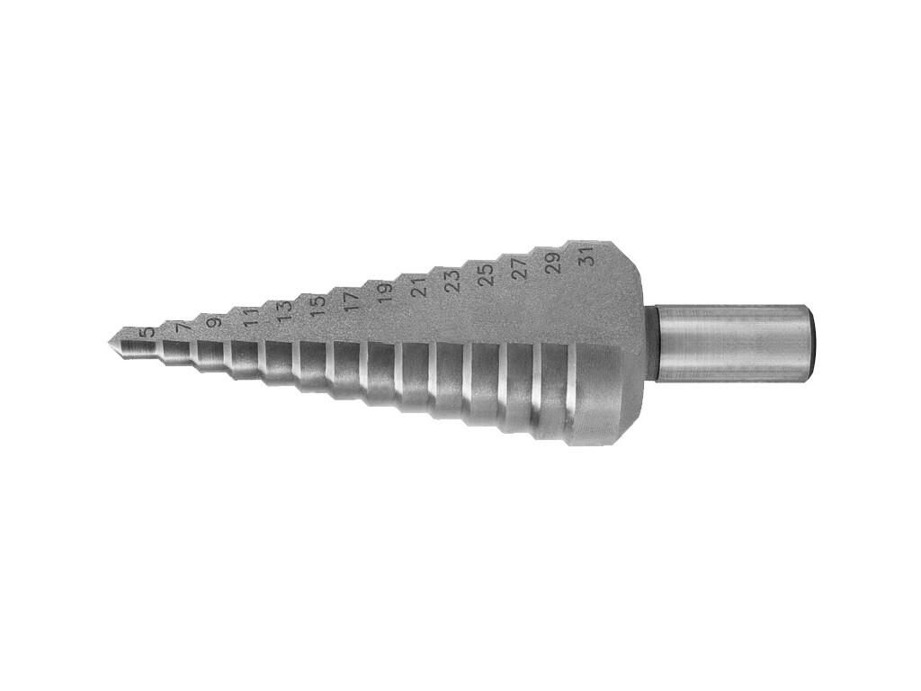 Vrták stupňovitý 5-31, po 2mm HSSE 5;7;9;11;13;15;17;19;21;23;25;27;29;31 stopka 12mm - PA56610-531100