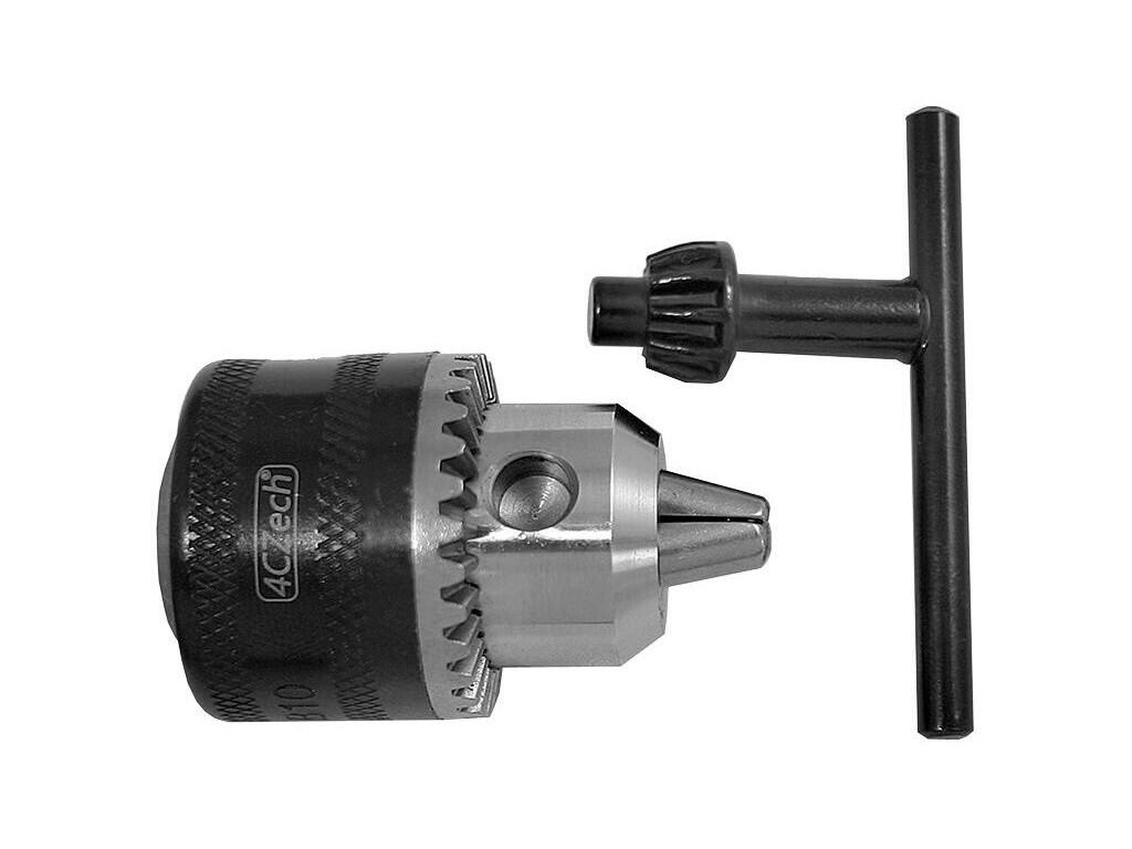 Sklíčidlo vrtačkové zubové s kličkou 0,6-6mm s kuželem B10, házivost do 0,35mm - 4CZ-H06K-B10