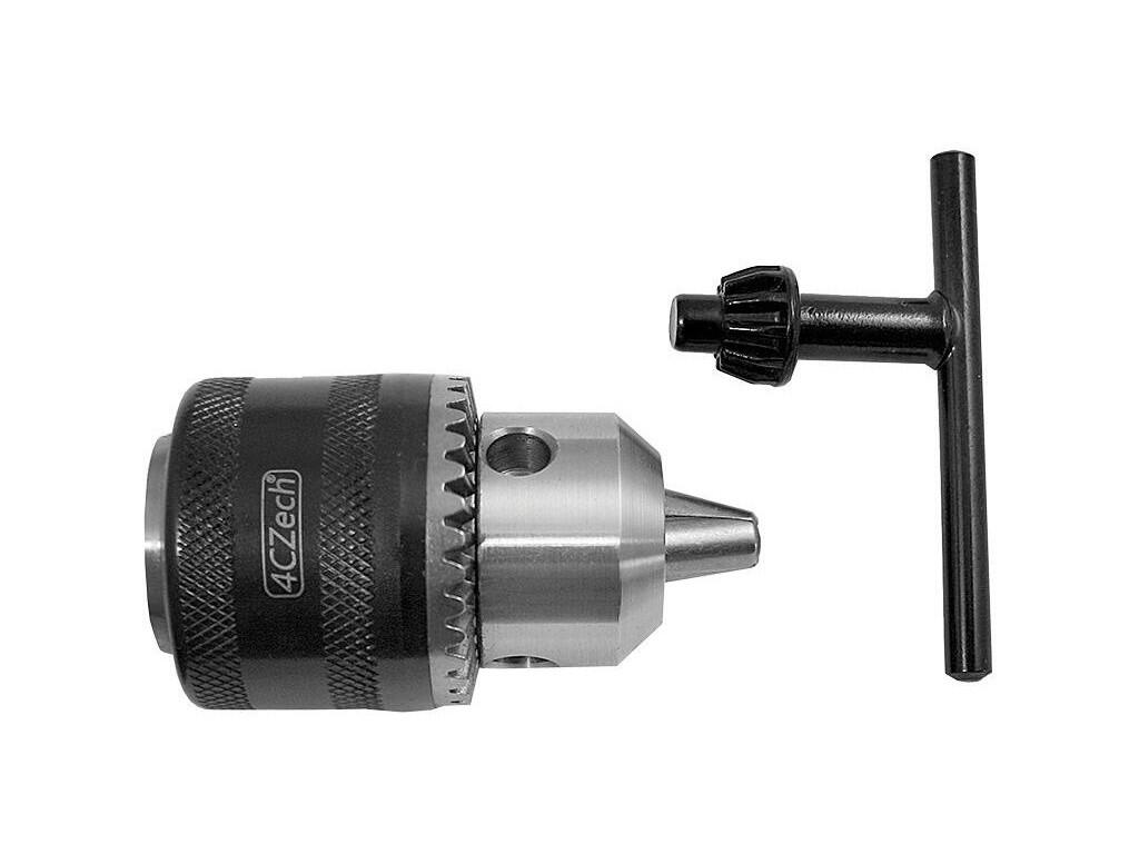 Sklíčidlo vrtačkové zubové s kličkou 1,5-10mm se závitem 1/2" 20UNF, házivost do 0,35mm - 4CZ-H10K-1/2