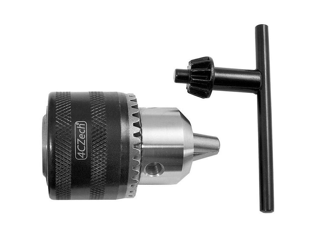 Sklíčidlo vrtačkové zubové s kličkou 1,5-13mm se závitem 3/8" 24UNF, házivost do 0,35mm - 4CZ-H13K-3/8
