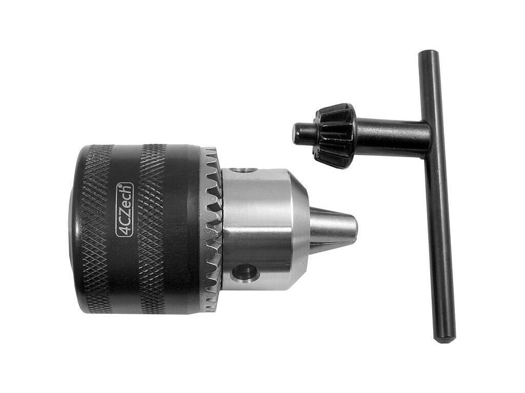 Sklíčidlo vrtačkové zubové s kličkou 1,5-13mm se závitem 1/2" 20UNF, házivost do 0,35mm - 4CZ-H13K-1/2
