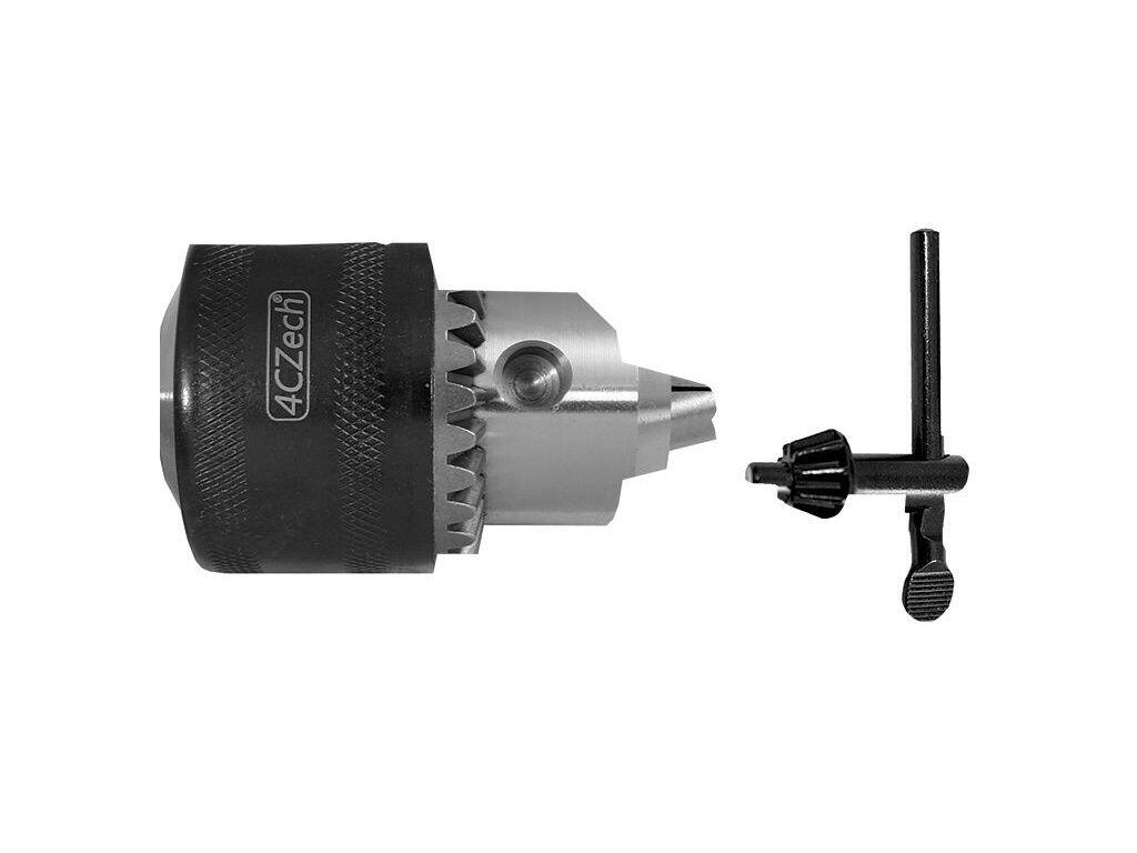 Sklíčidlo vrtačkové zubové s kličkou 3-16mm s kuželem B18, házivost do 0,25mm - 4CZ-H16K-B18