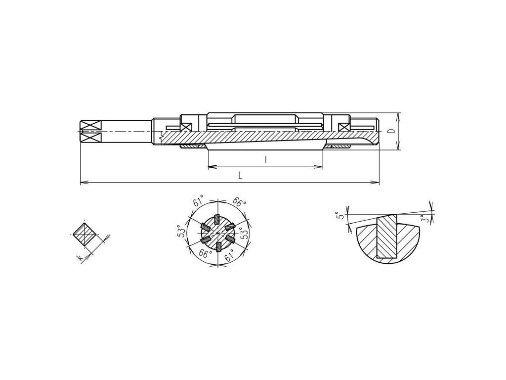 -Výstružník stavitelný ruční 7,60- 8,50 mm T 1 bez vodicího pouzdra ČSN 221424 cena orientační/na poptávku) - MT261010