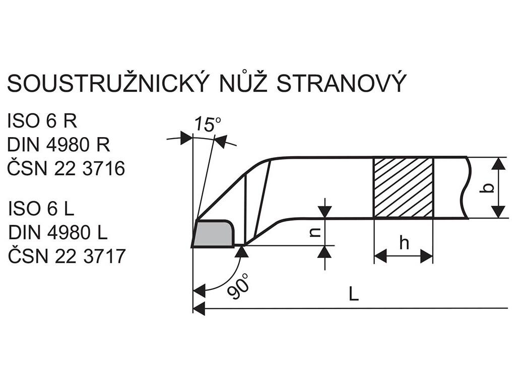 Soustružnický nůž stranový levý 10 x 10 S10 - DN3717-1010S10