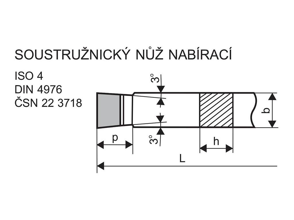 Soustružnický nůž nabírací 16 x 16 H10 - DN3718-1616H10