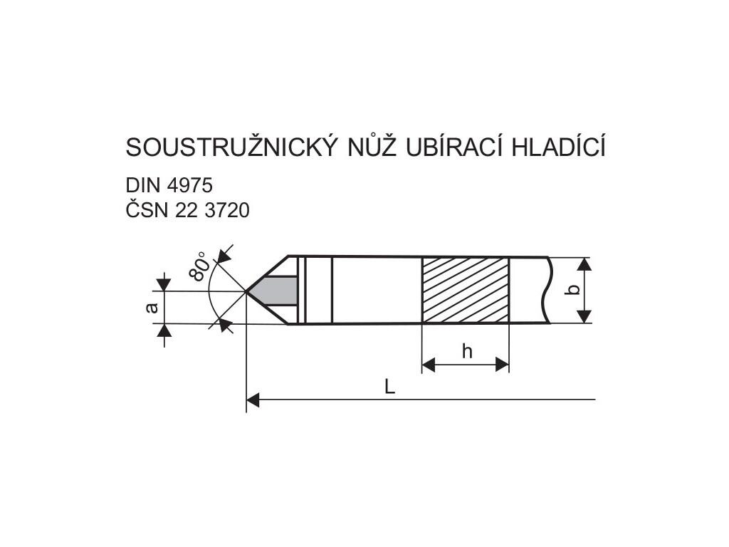 Soustružnický nůž ubírací hladící 40 x 25 S20 - DN3720-4025S20
