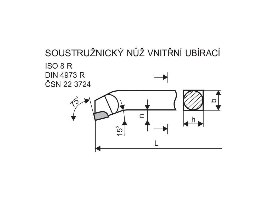 Soustružnický nůž vnitřní ubírací 25 x 25 H10 - DN3724-2525H10
