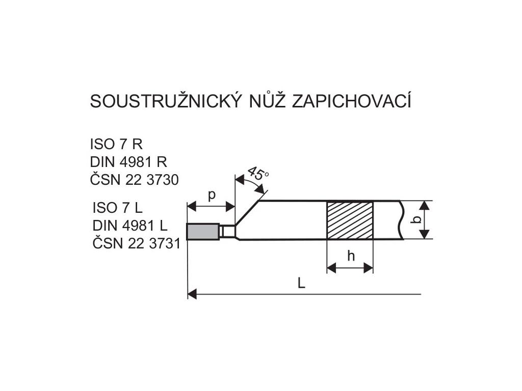 Soustružnický nůž zapichovací levý 12 x 12 H10 - DN3731-1212H10