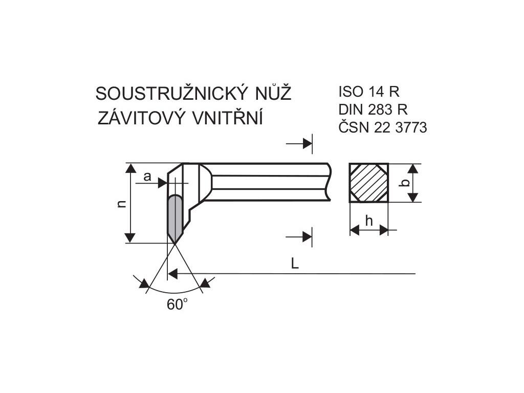 Soustružnický nůž závitový vnitřní 32 x 32 S30 - DN3773-3232S30