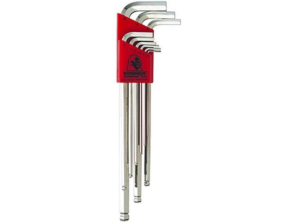 9 sada L-klíčů metric chrom - BD17099