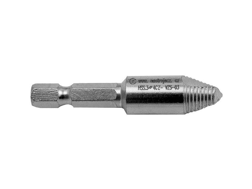 Vytahovač poškozených šroubů s vrtákem č.1 (D=7 L=54 l=6,5 a=6,35) - 4CZ-VZS-01