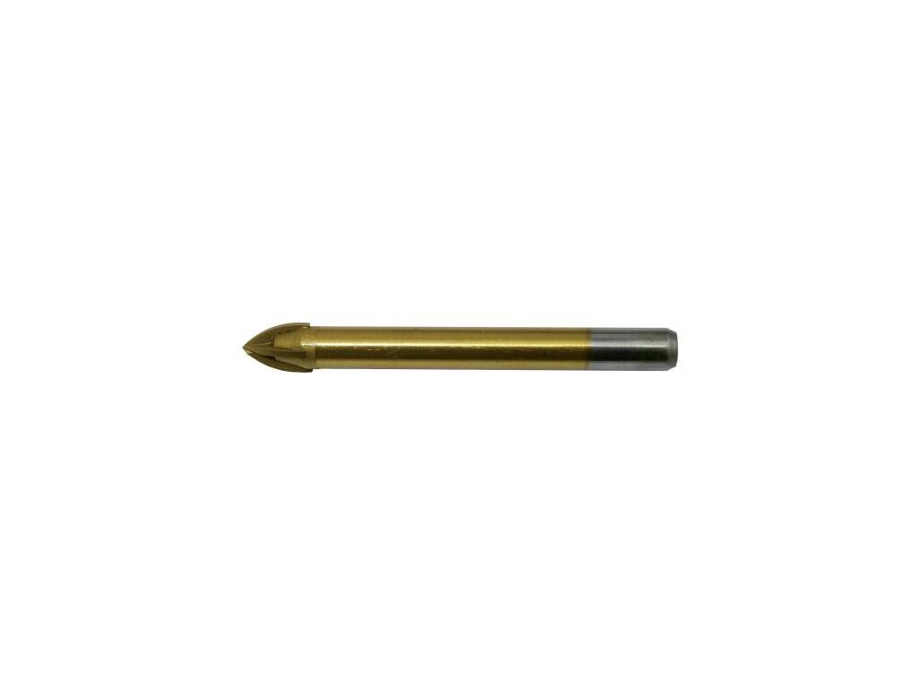 Vrták 4 břitý TiN univerz. do skla a dlaždic 16x95mm  válc.stopka - CZVS4B-1600