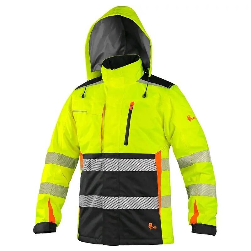 Bunda CXS BENSON, výstražná, zateplená, žluto-černá, vel. 4XL b1/10 - CN-1110-079-160-98