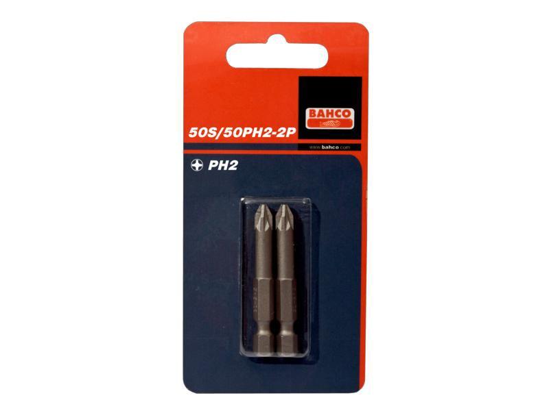 X2 BITS PH2 50MM 1/4"DR STAND. - BA-59S/50PH2-2P