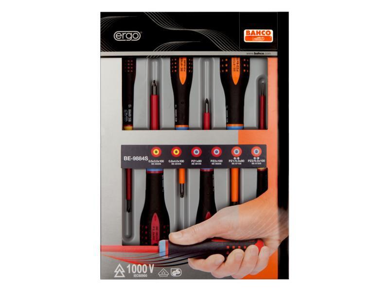 Sada šroubováků Ergo v kartonu 6-dílná, PL,PZ,COMBI, 450g - BA-BE-9884S