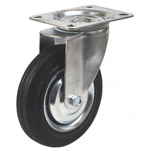 Kolečko plech-guma otočné 521 XD-V160C z - DM 130kg - RN-N900612